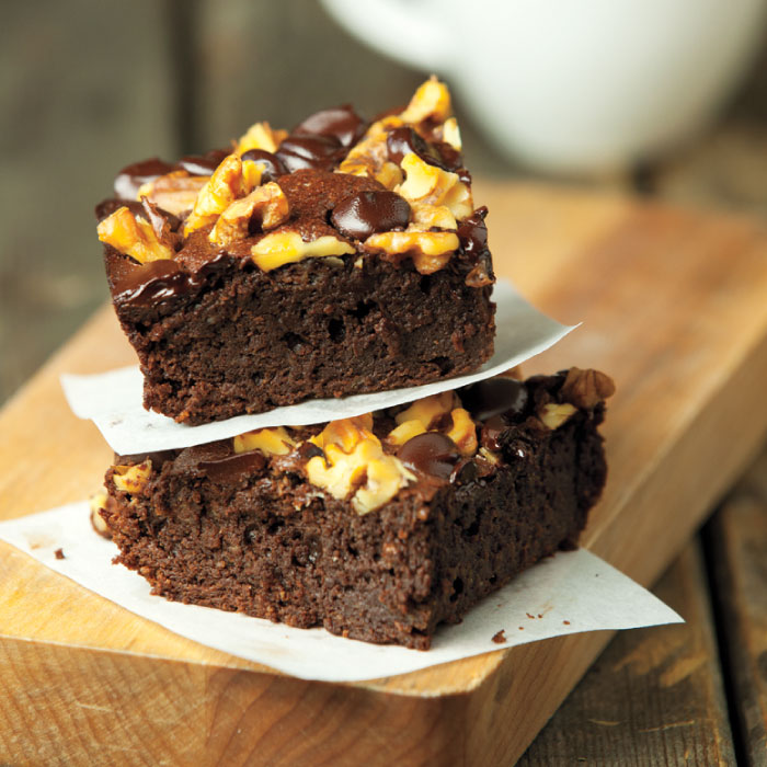 Chocolate Chunk-Walnut Brownies - Our Family Foods